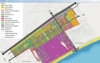 Bản đồ quy hoạch của dự án Sun Group Vũng Tàu, có diện tích gần 60ha tại đường 3 Tháng 2, phường 10, Vũng Tàu.