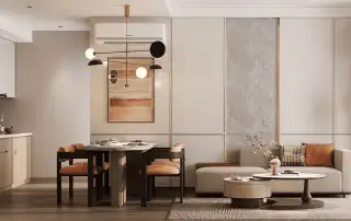 Không gian sống hiện đại tại Masteri Rivera Đà Nẵng, mang đậm phong cách quốc tế và tiện nghi.