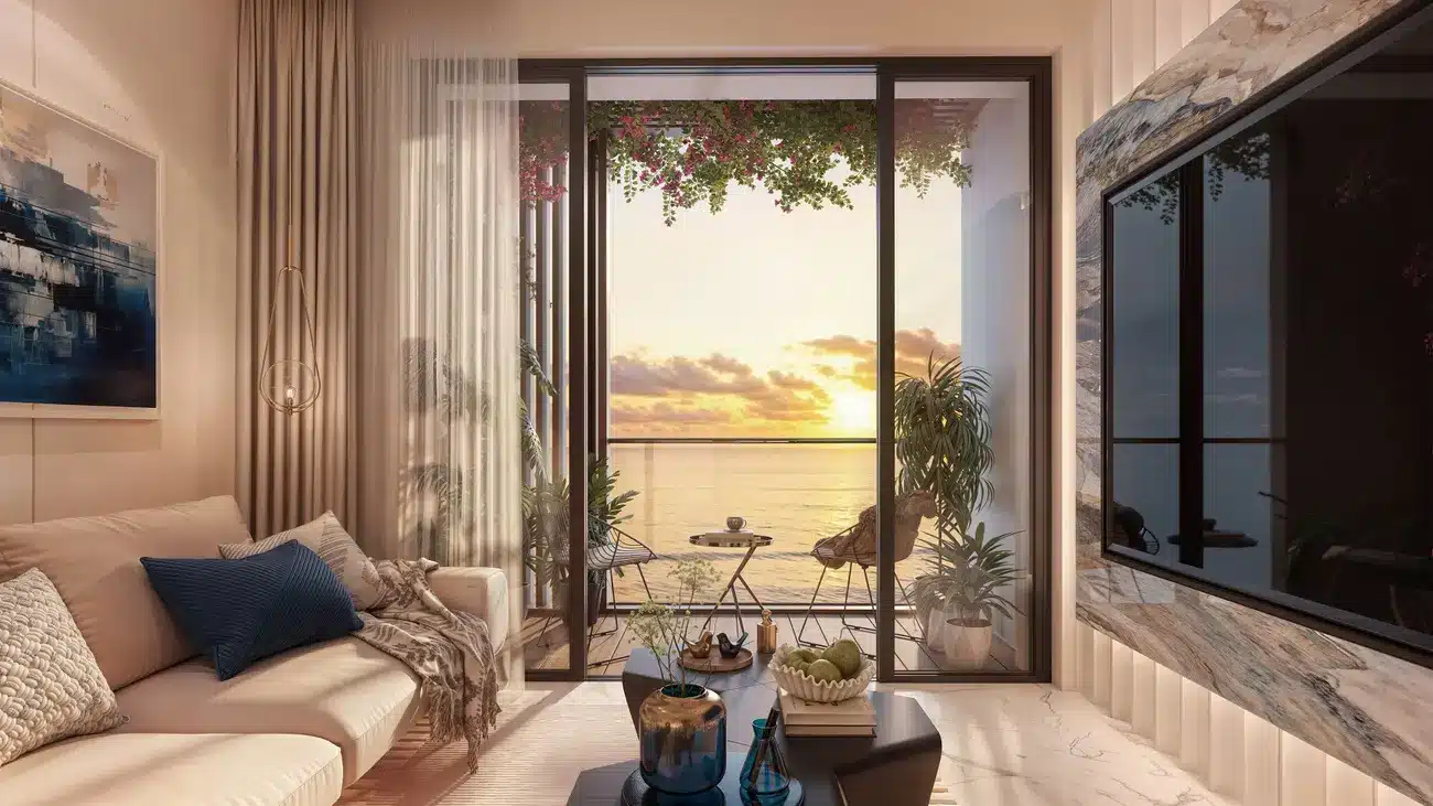 Căn hộ Xanh Sky tại Sun Xanh Island với tầm nhìn tuyệt đẹp ra vịnh Lan Hạ.