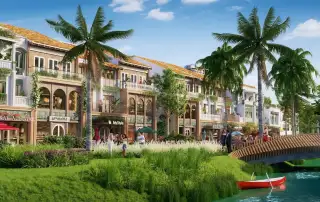 Cư dân Phường Gốm - Phường Mộc tại Xanh Island bên dòng sông Huyền Vũ thanh bình. Ảnh: Sun Property