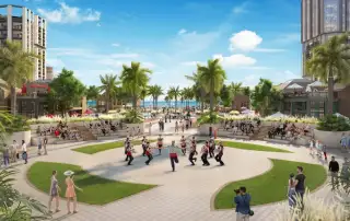 Khu giải trí nghệ thuật sôi động tại Xanh Island Cát Bà. Ảnh: Sun Property