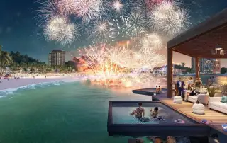 Màn trình diễn pháo hoa ấn tượng tại dự án Xanh Island, điểm nhấn giải trí về đêm tại Cát Bà.