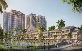 Nhà phố Xanh Boutique tại Xanh Island Cát Bà nổi bật với thiết kế hiện đại và không gian sống hài hòa, đa năng.
