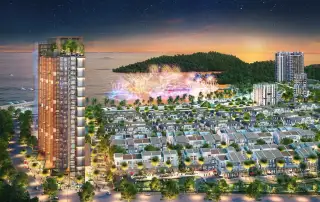 Toàn cảnh Dự án Xanh Island với show diễn Symphony of The Green Island đầy mê hoặc, hứa hẹn đưa Cát Bà trở thành đảo du lịch xanh.