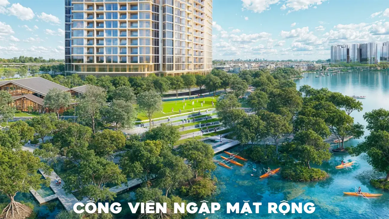 Công viên xanh đẳng cấp tại Charmora City, khu đô thị ven sông – kề biển.